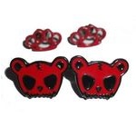 Náušnice Evil Teddy červené