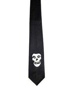 Kravata černá Misfits bílý
