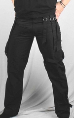 Rockové kalhoty dlouhé unisex s pásky