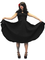 Rockabilly šaty dámské krátké černé