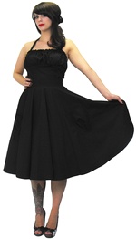 Rockabilly top dámský černý