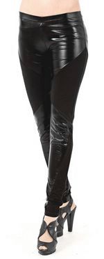 Gotické legíny dámské dlouhé Wet Look