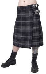 Sukně pánská krátká - kilt šedá kostka
