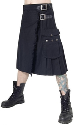 Sukně pánská krátká - kilt černý s kapsou