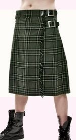 Sukně pánská krátká - kilt zelená kostka