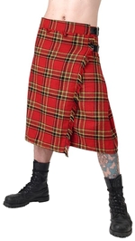 Sukně pánská krátká - kilt červeno-žlutá kostka