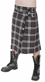 Sukně pánská krátká - kilt šedo-bílá kostka