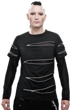 Gotický top pánský se zipy