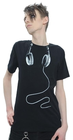 Emo tričko pánské se sluchátky