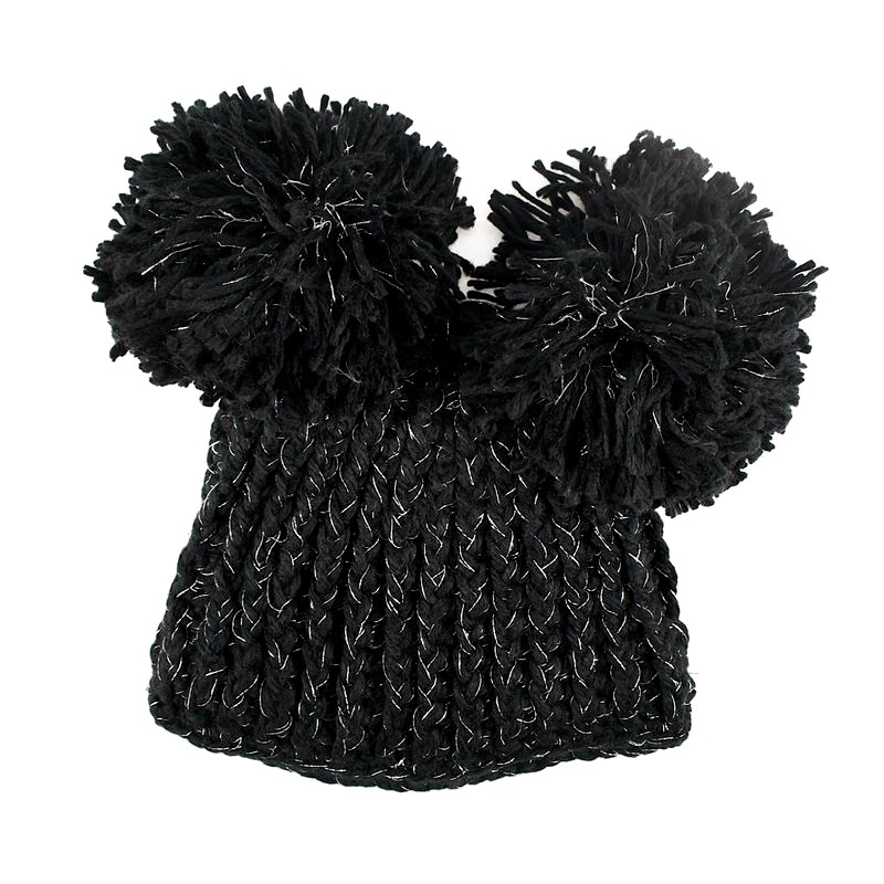 Gotická čepice pletená Pom Pom