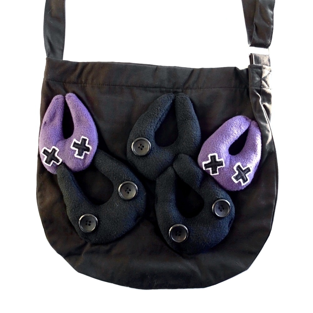 Gotická taška Luv Bunny's černo-fialová