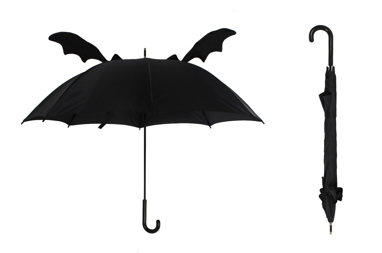 Gotický deštník černý Netopýr