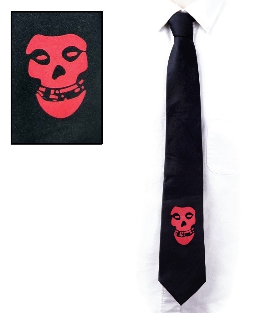 Kravata černá Misfits červený