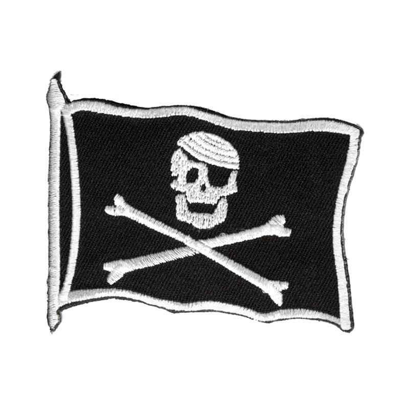 Nášivka - Pirátská vlajka černá