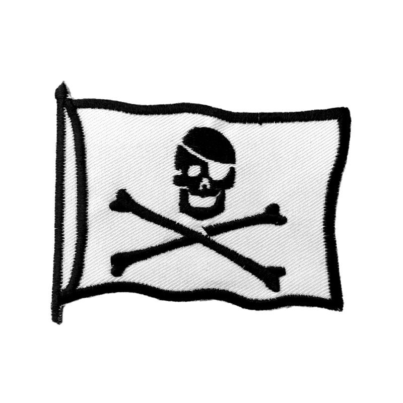 Nášivka - Pirátská vlajka bílá