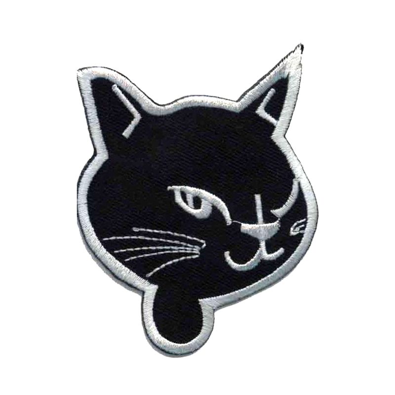 Nášivka - Kočičí hlava černá