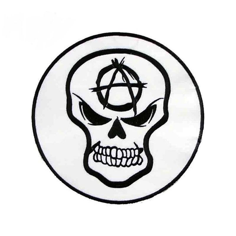 Nášivka velká - Lebka anarchy černá