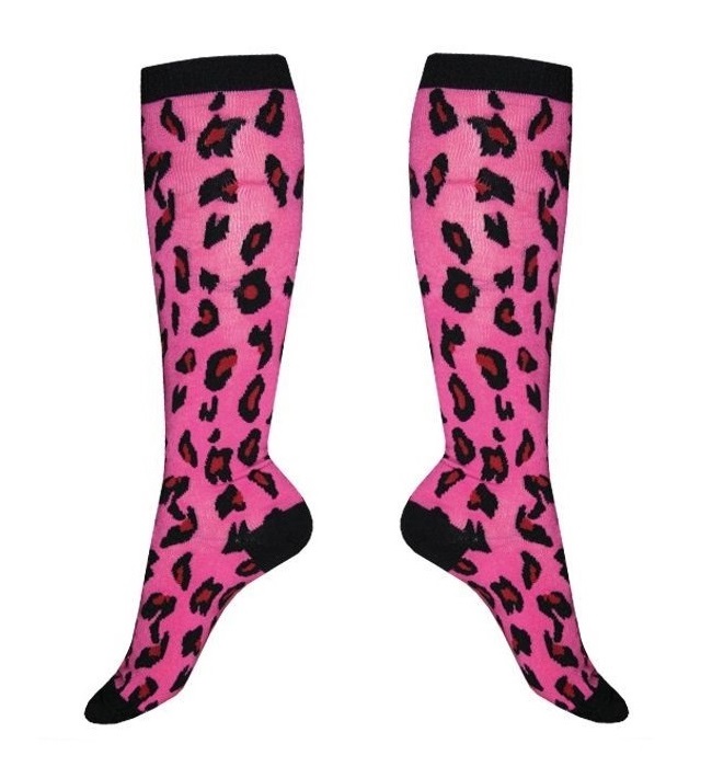Podkolenky růžový leopard