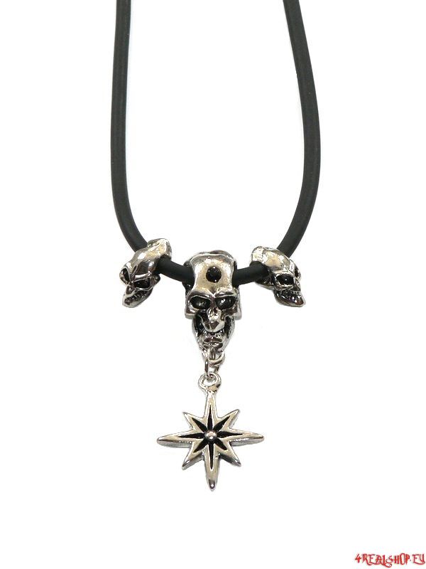 Přívěsek na šňůrce - Skull and Star