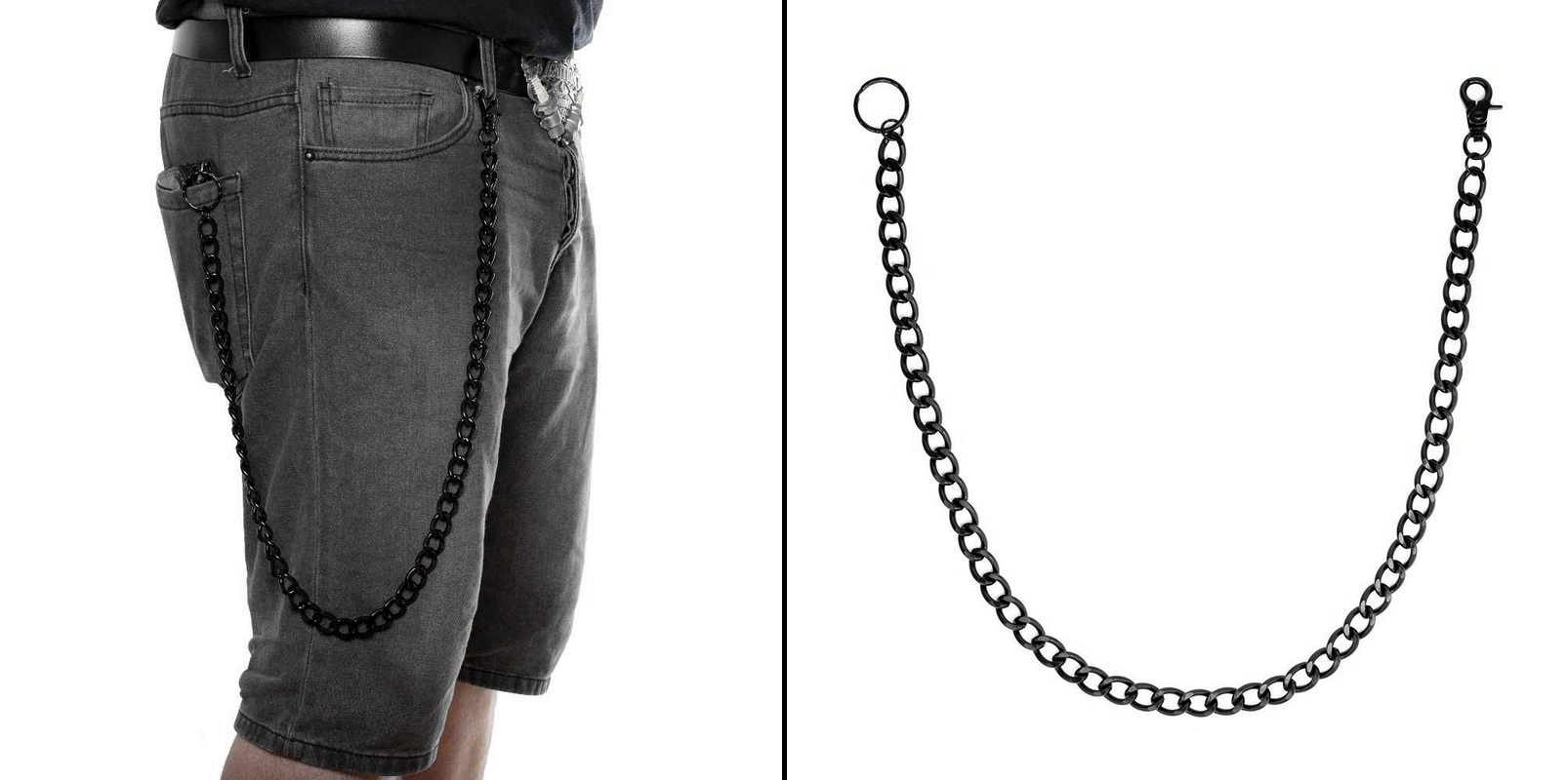 Řetěz na kalhoty černý