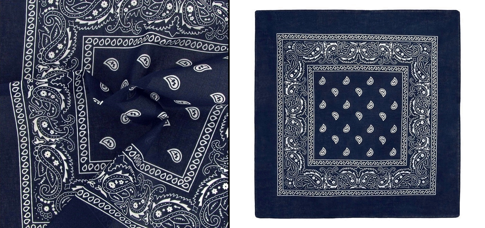 Šátek s paisley vzorem tmavě modrý