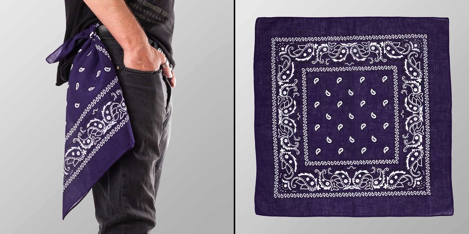 Šátek s paisley vzorem fialový