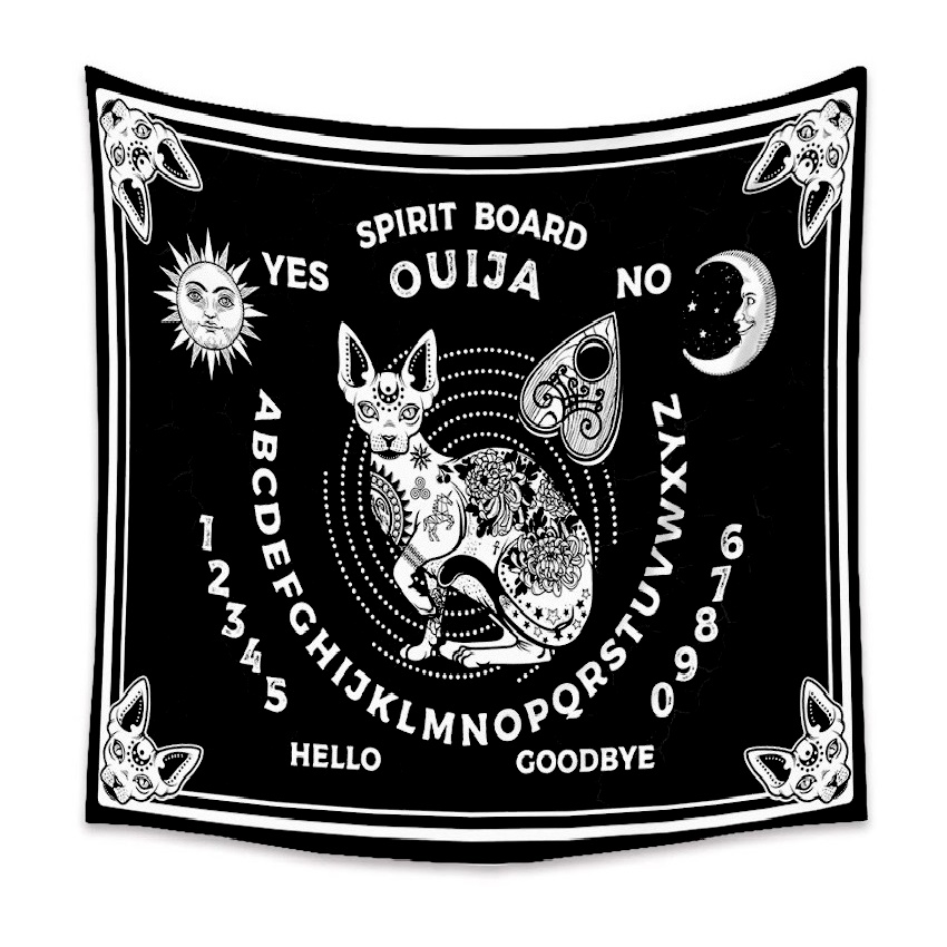 Šátek velký Ouija Spirit Board - Mystic Cat