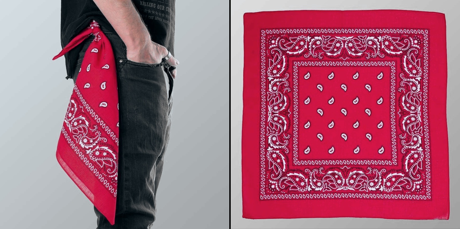 Šátek s paisley vzorem červený