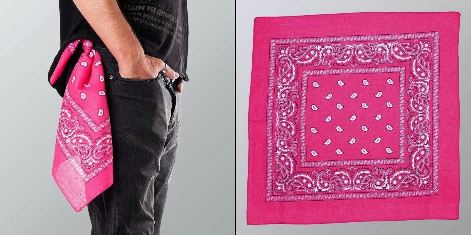 Šátek s paisley vzorem růžový