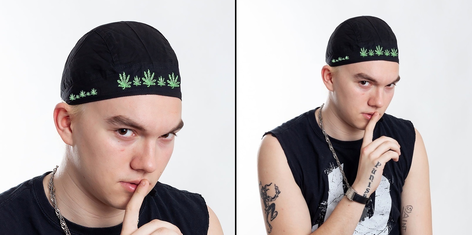 Šátek na hlavu/čepička Cannabis