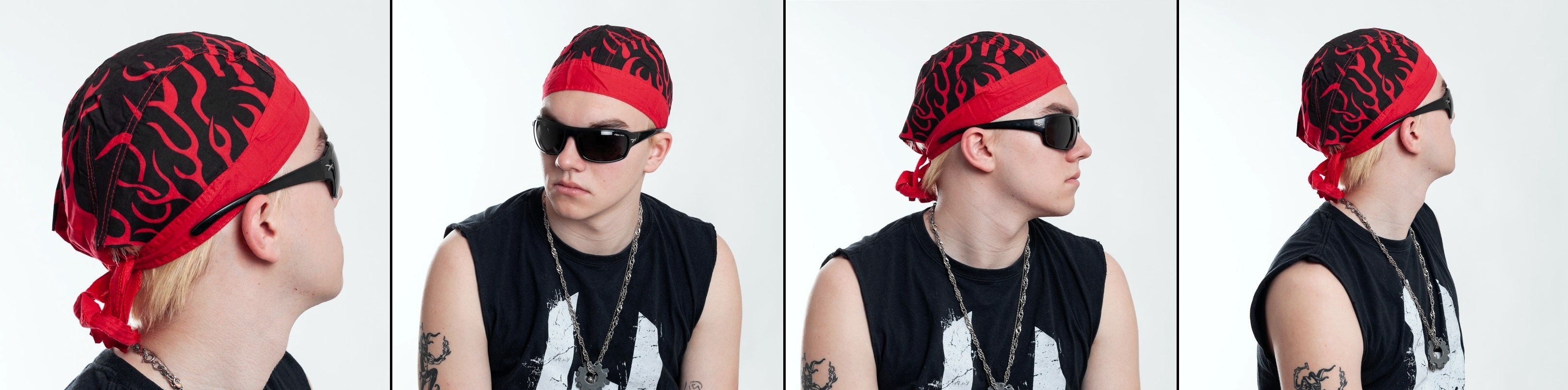 Šátek na hlavu/čepička Red Flames