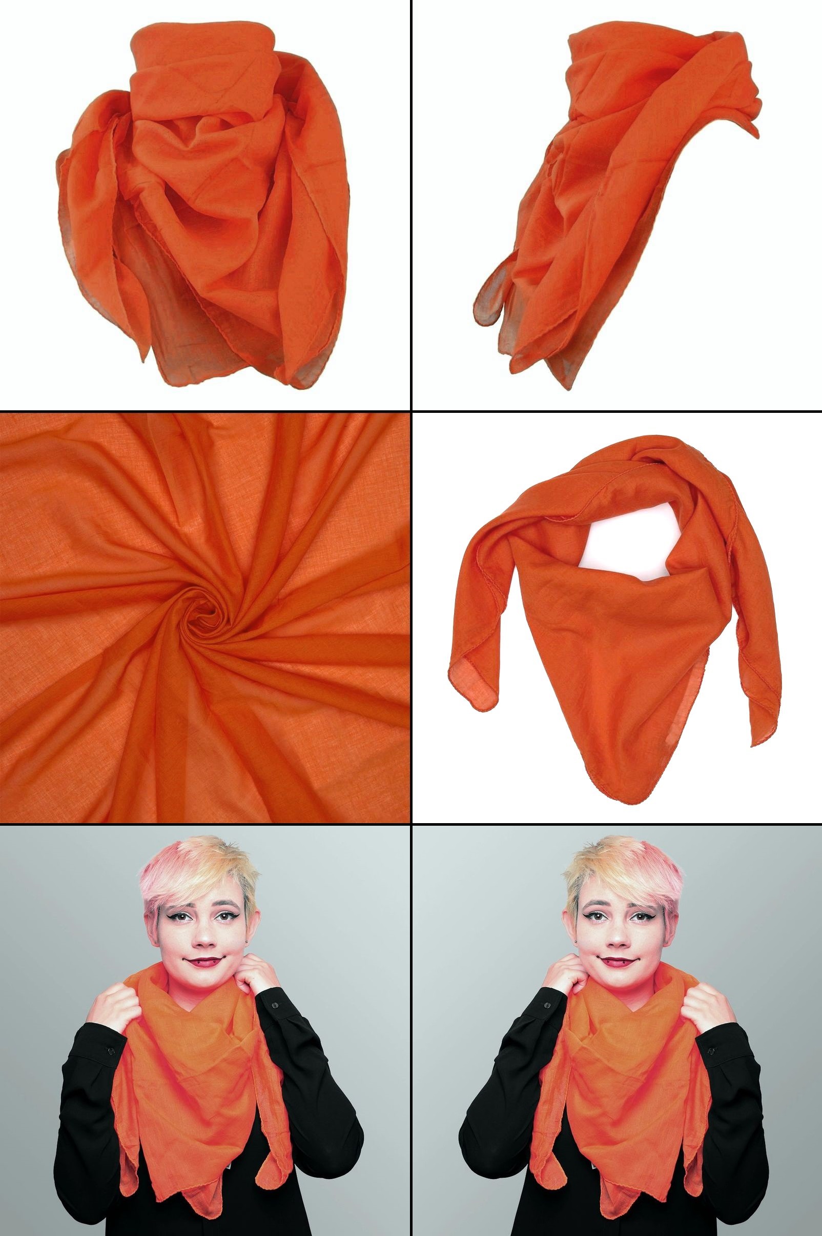 Šátek velký oranžový