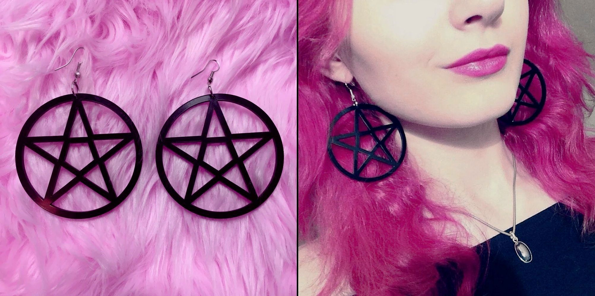 Náušnice pentagramy