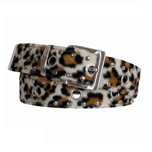Opasek hnědý leopard s cvočky
