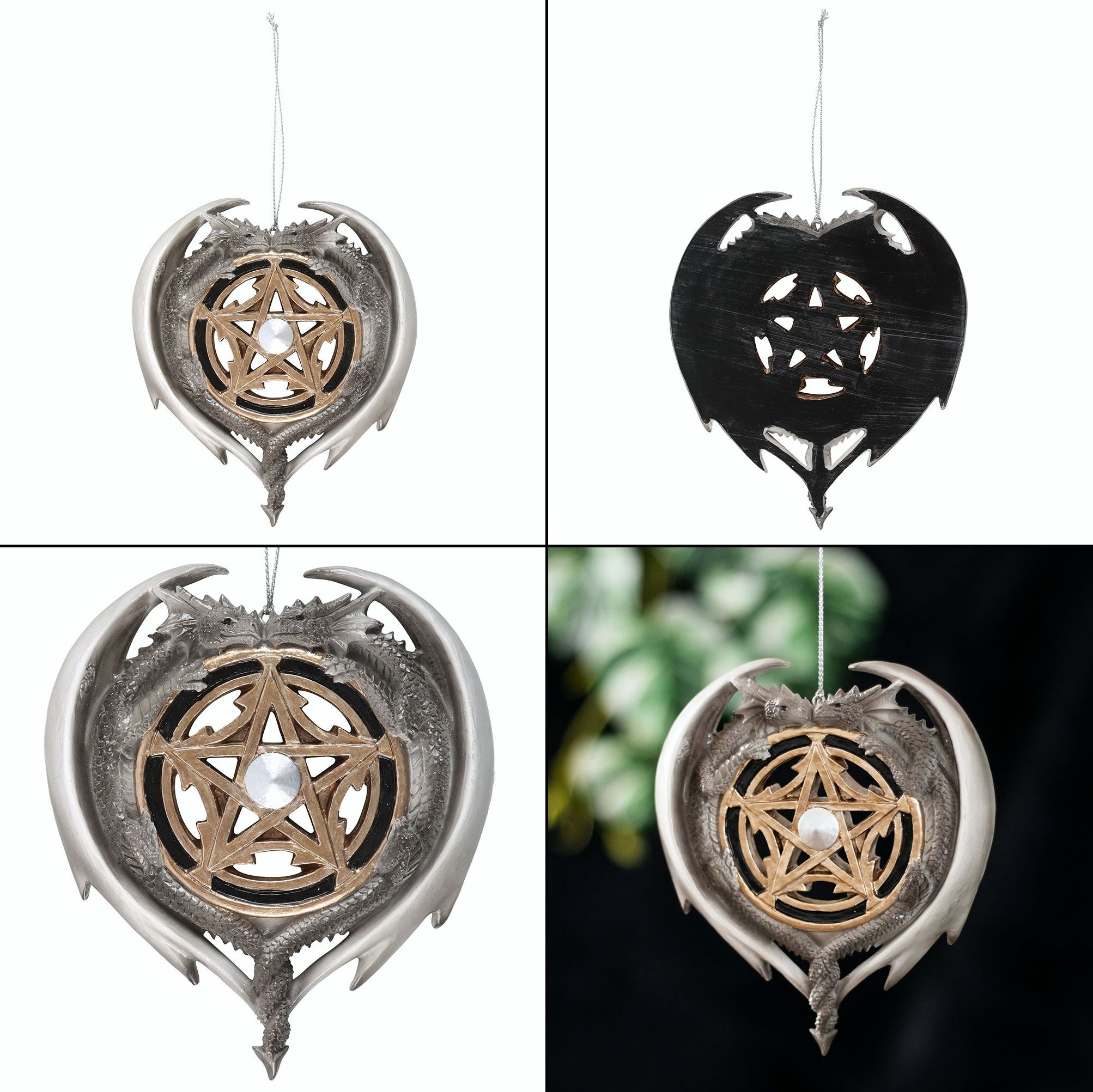 Dekorace draci s pentagramem na zavěšení