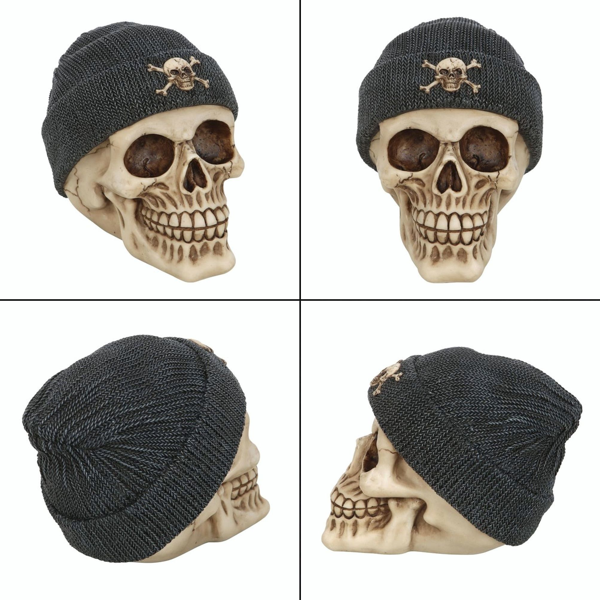 Dekorace lebka s čepicí