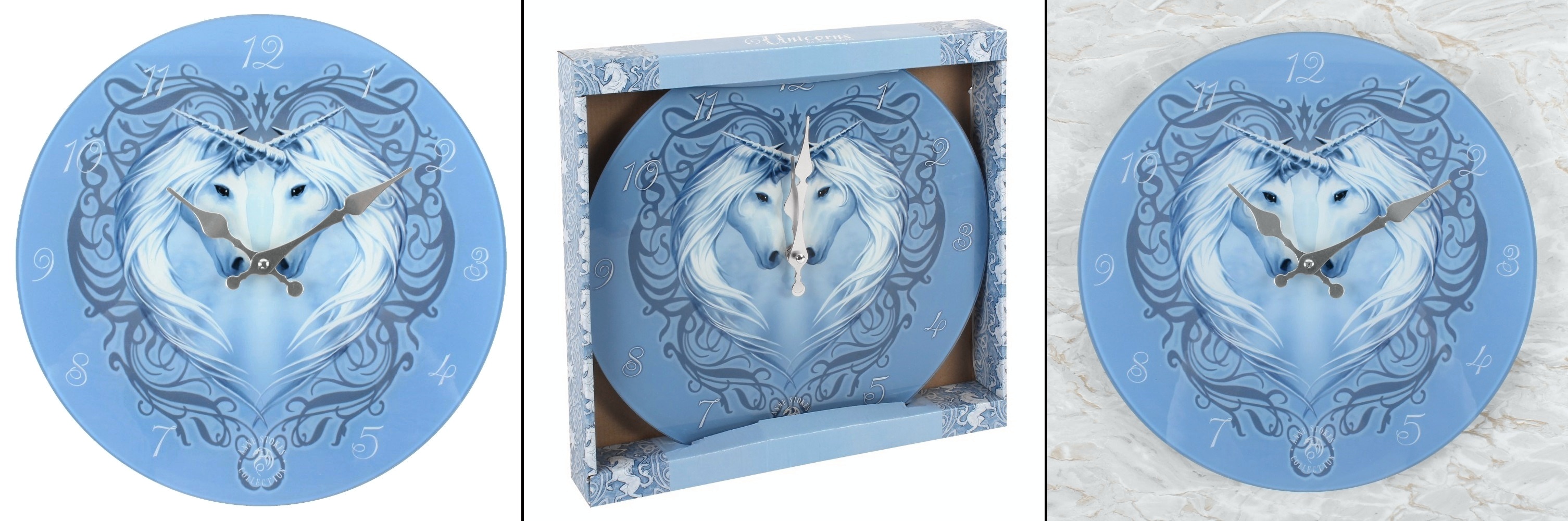 Hodiny skleněné Anne Stokes - Unicorn Heart