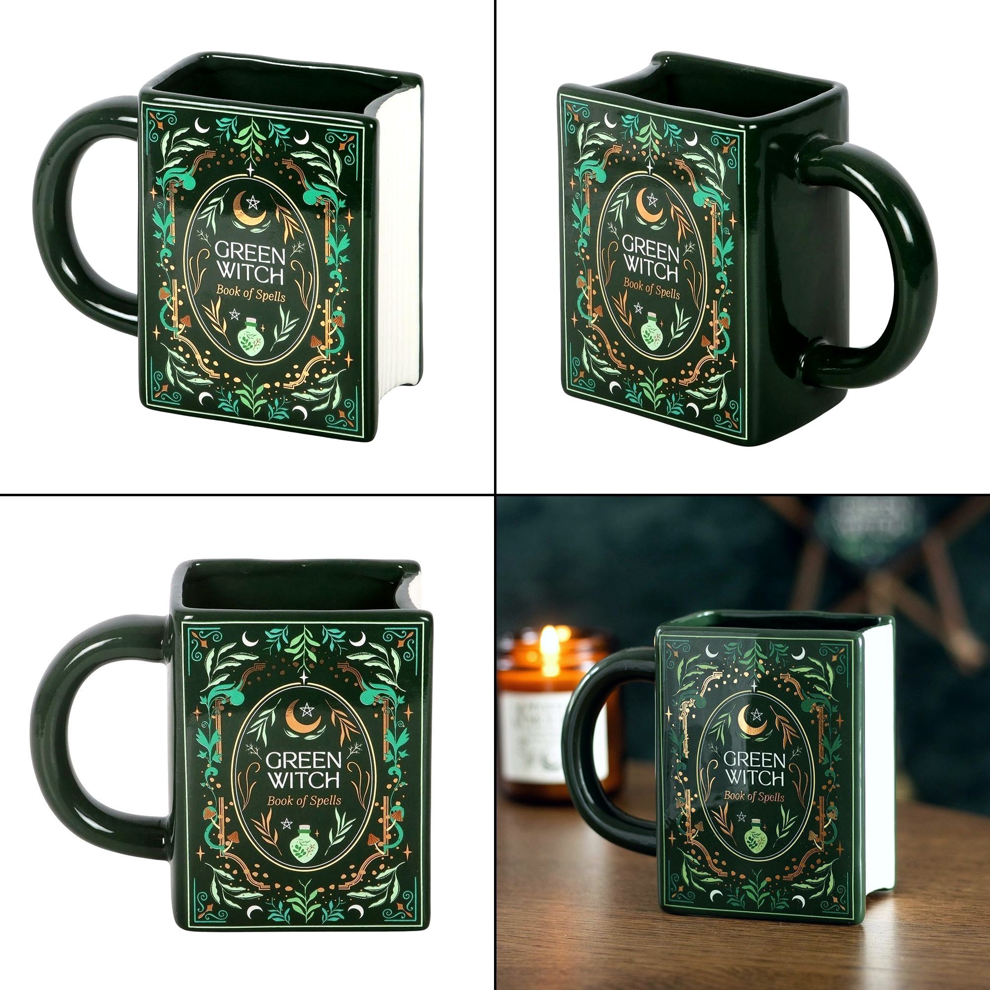 Hrnek kniha - Green Witch