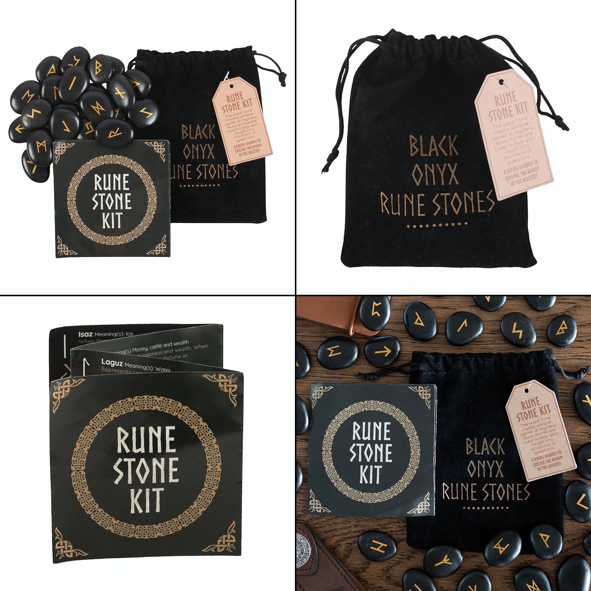 Vikingské runové kameny z černého onyxu