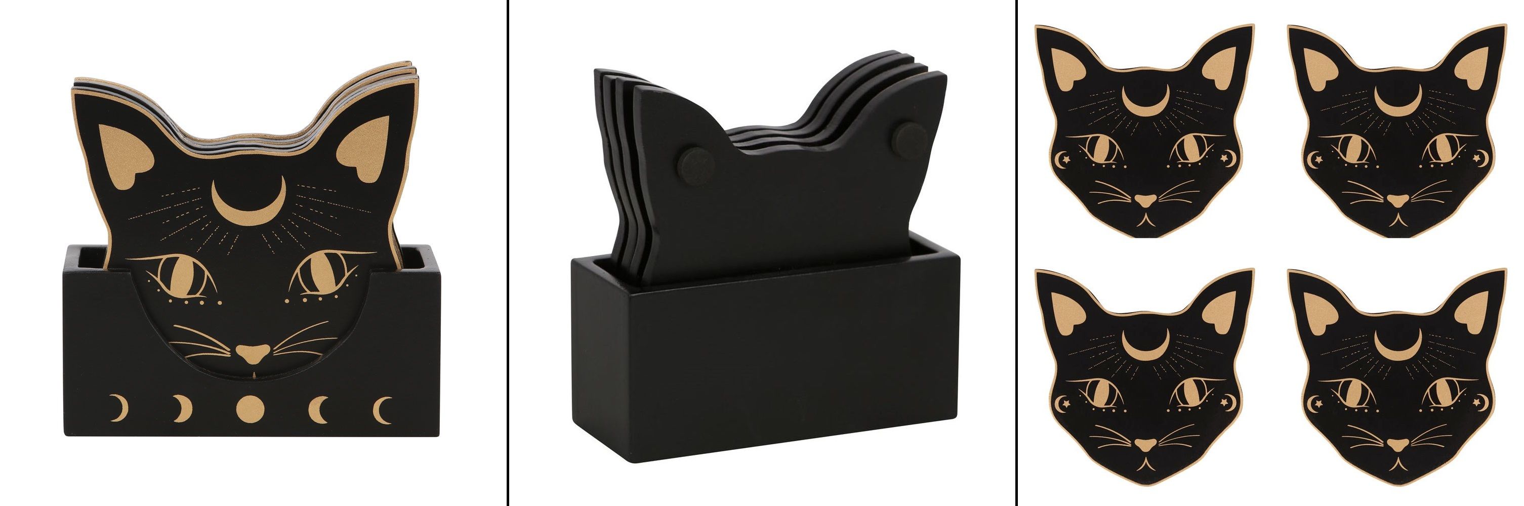 Podtácky s držákem - Mystic Cat