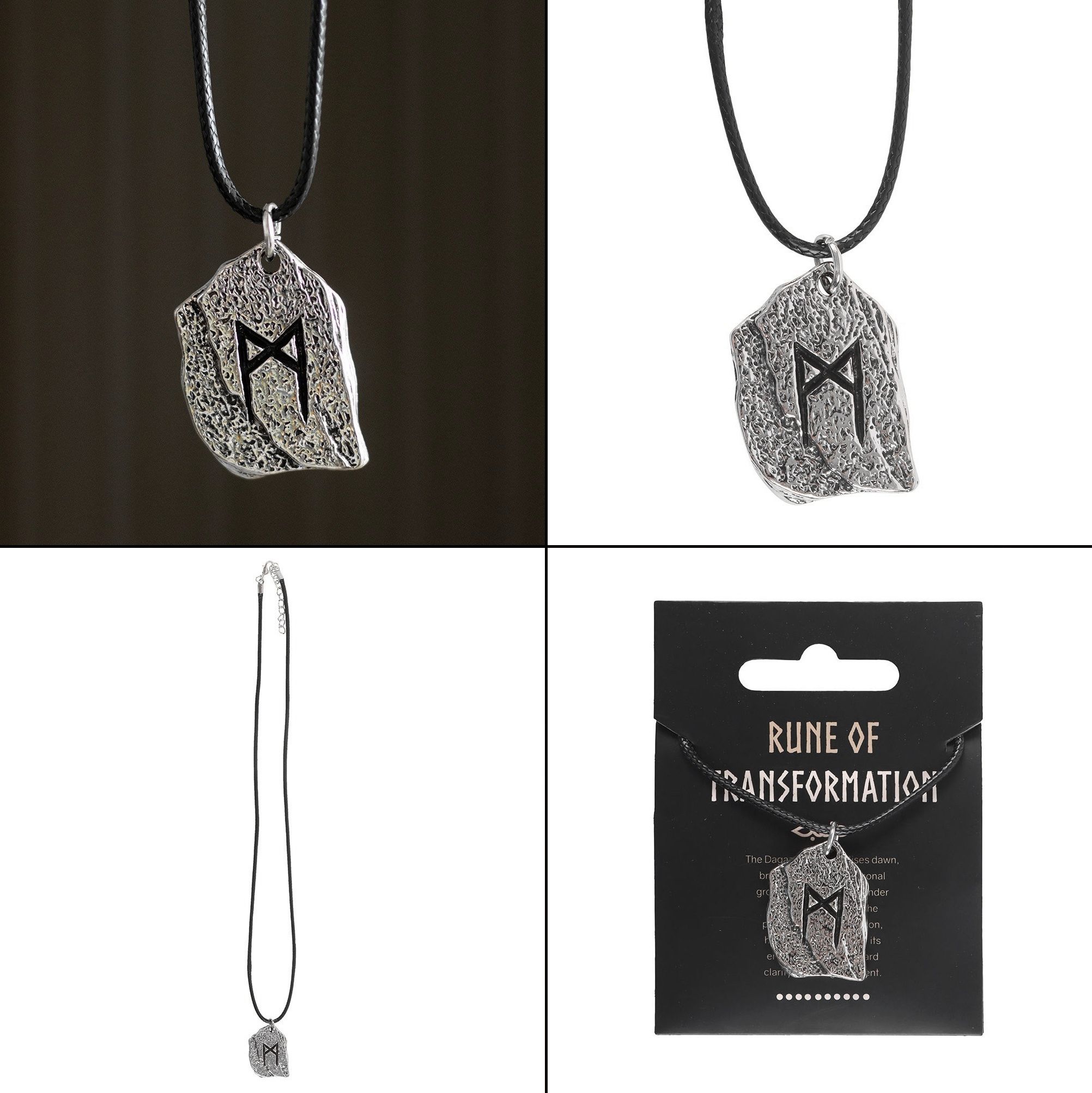 Přívěsek se šňůrkou - vikingská runa transformace
