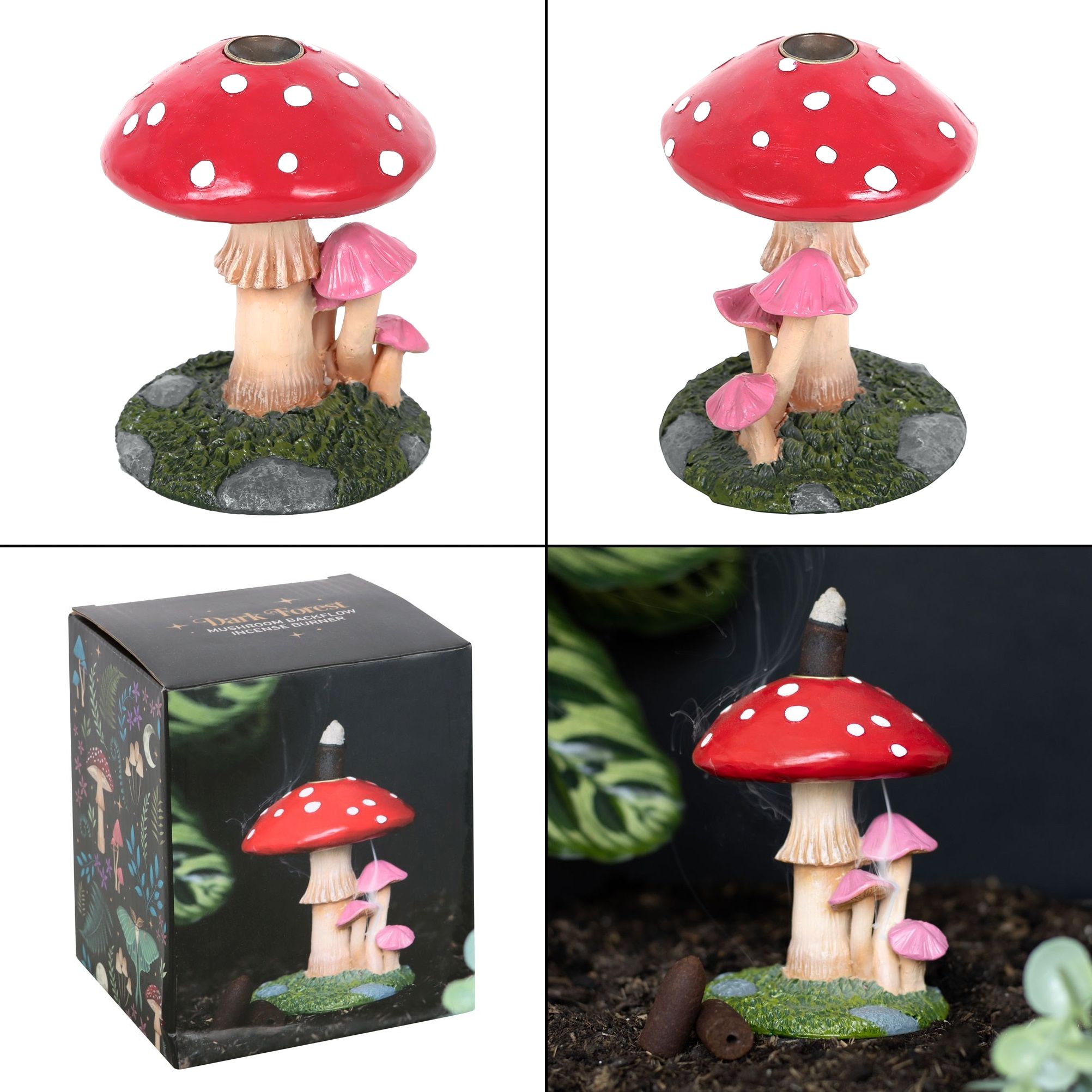 Stojánek na vonné kužely - Mushroom Backflow