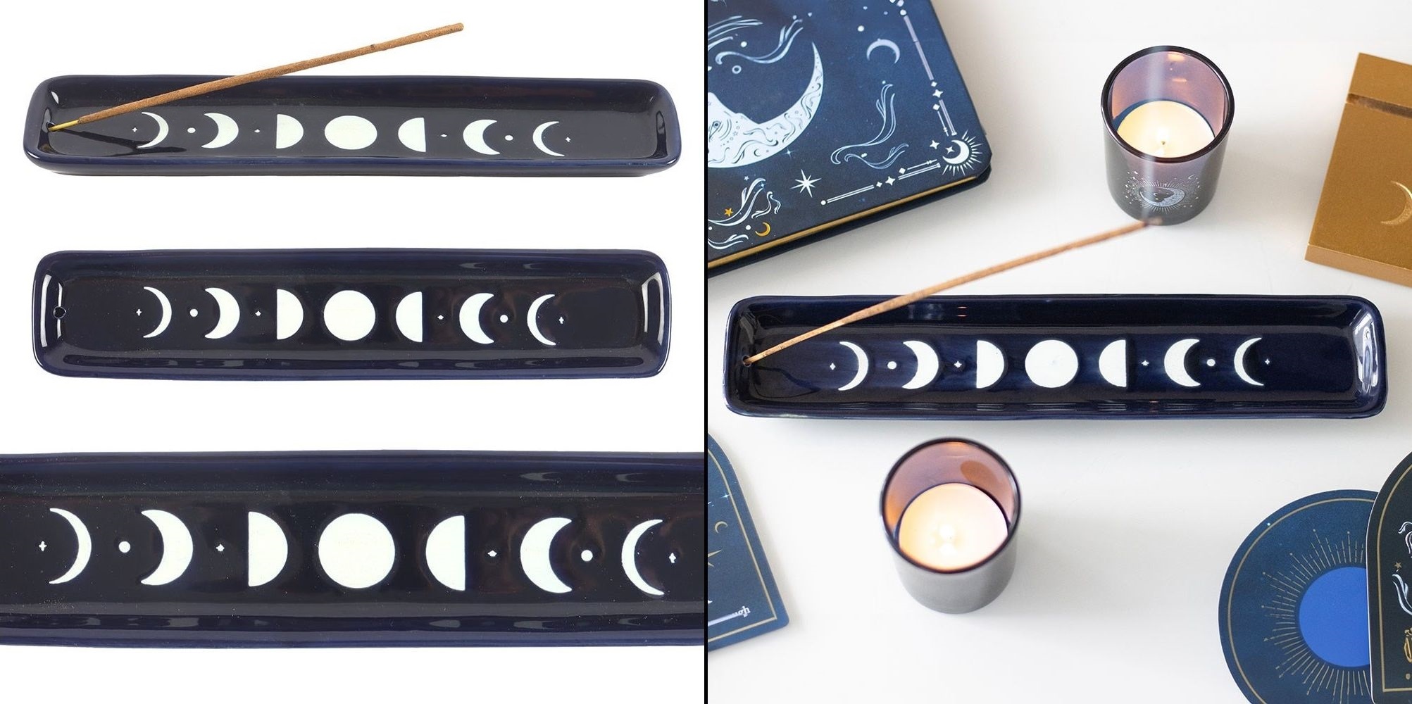 Stojánek na vonné tyčinky - Blue Moon Phase