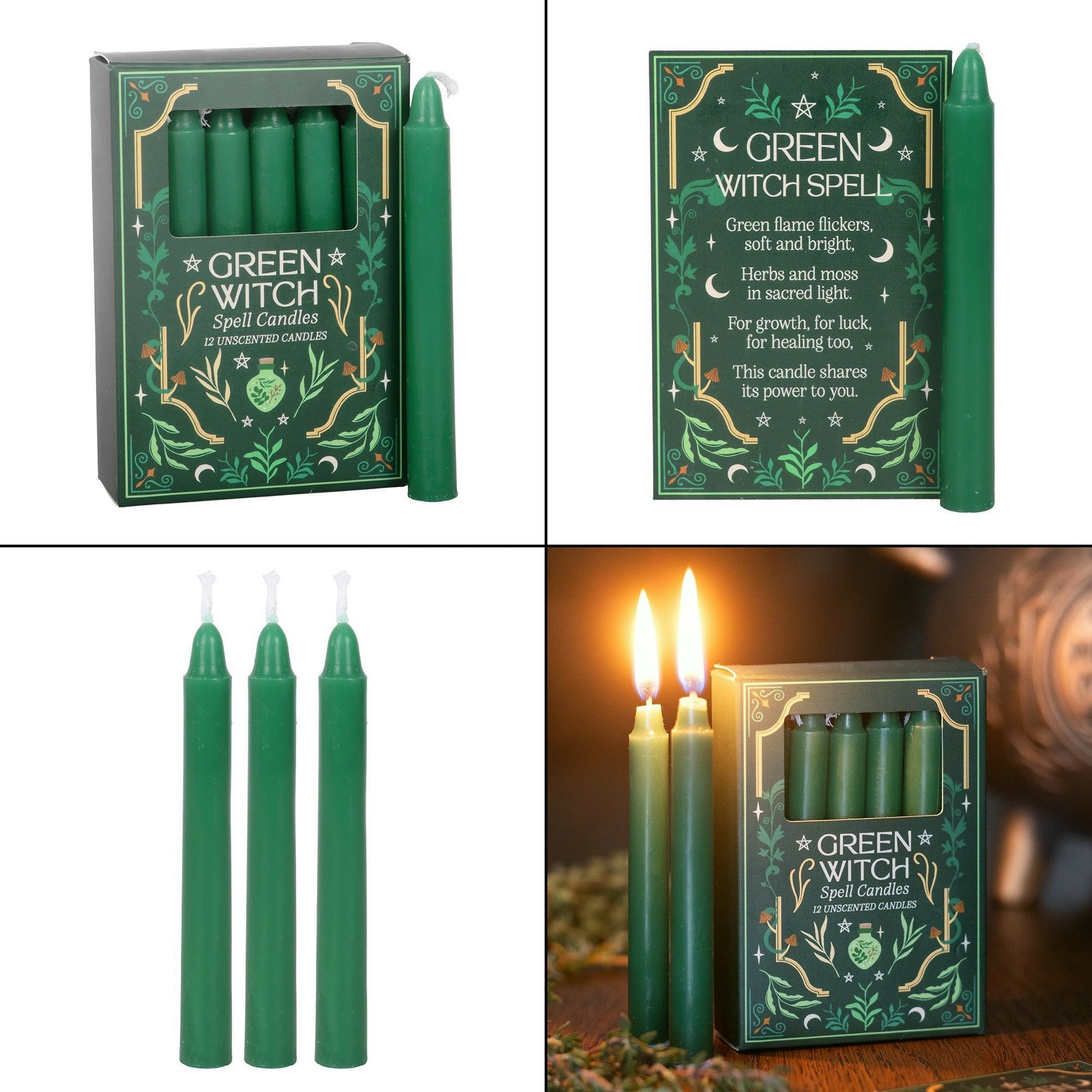 Svíčky zelené - Green Witch