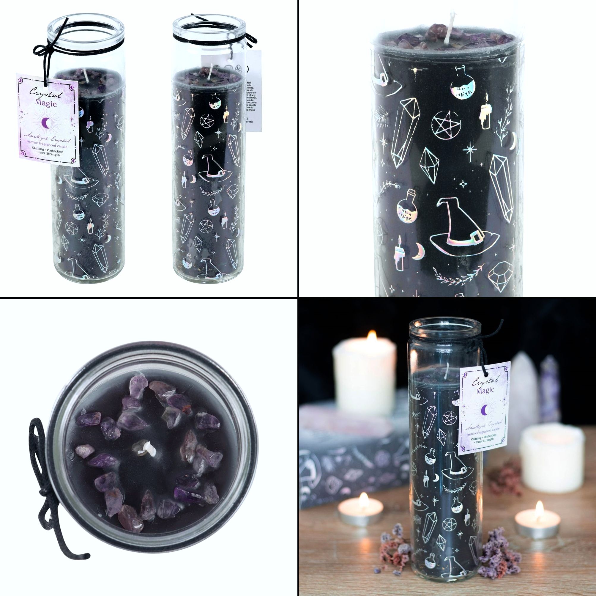 Svíčka vonná ve skle - Crystal Magic s ametystem