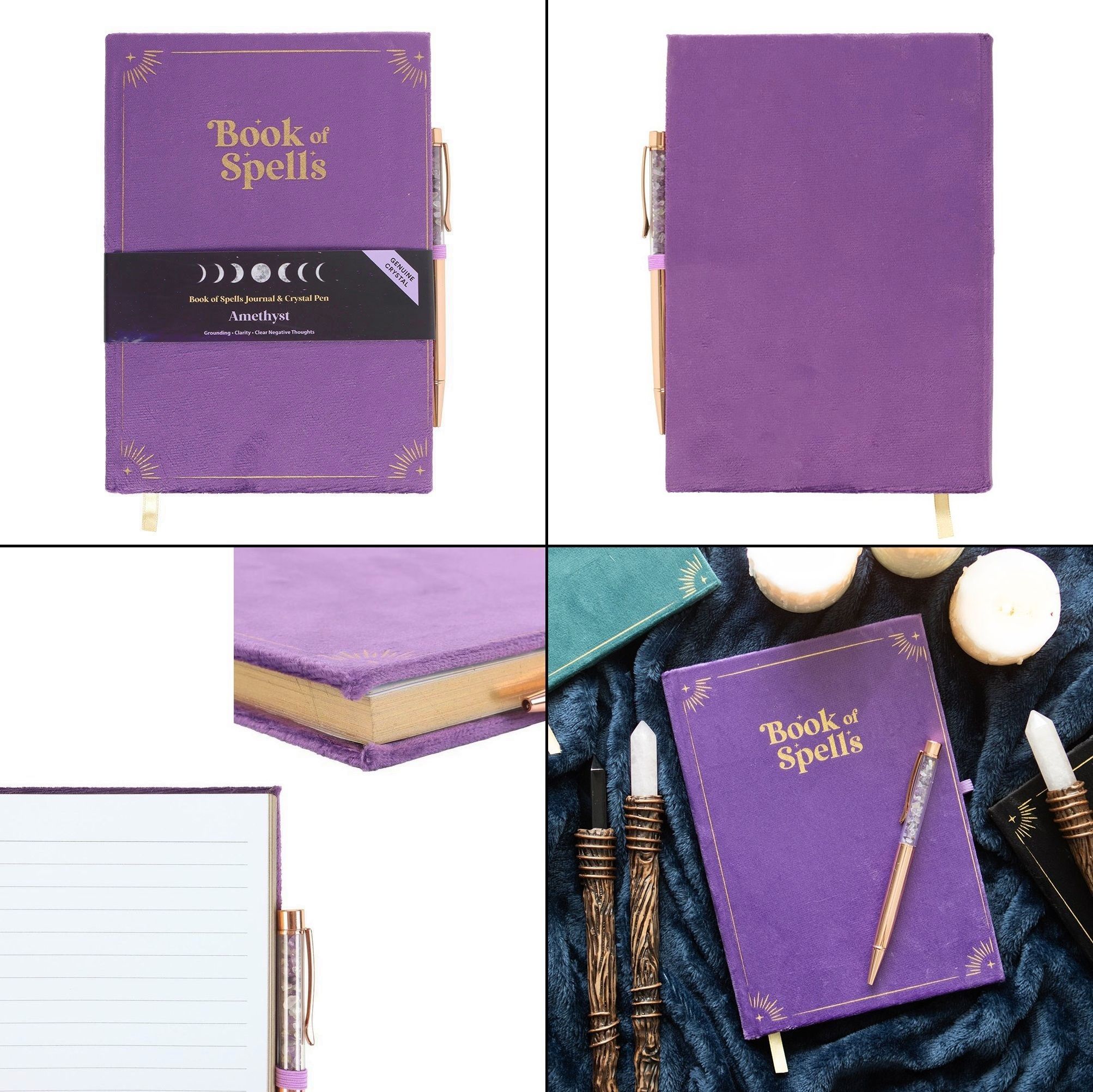 Zápisník sametový s propiskou - Book Of Spells