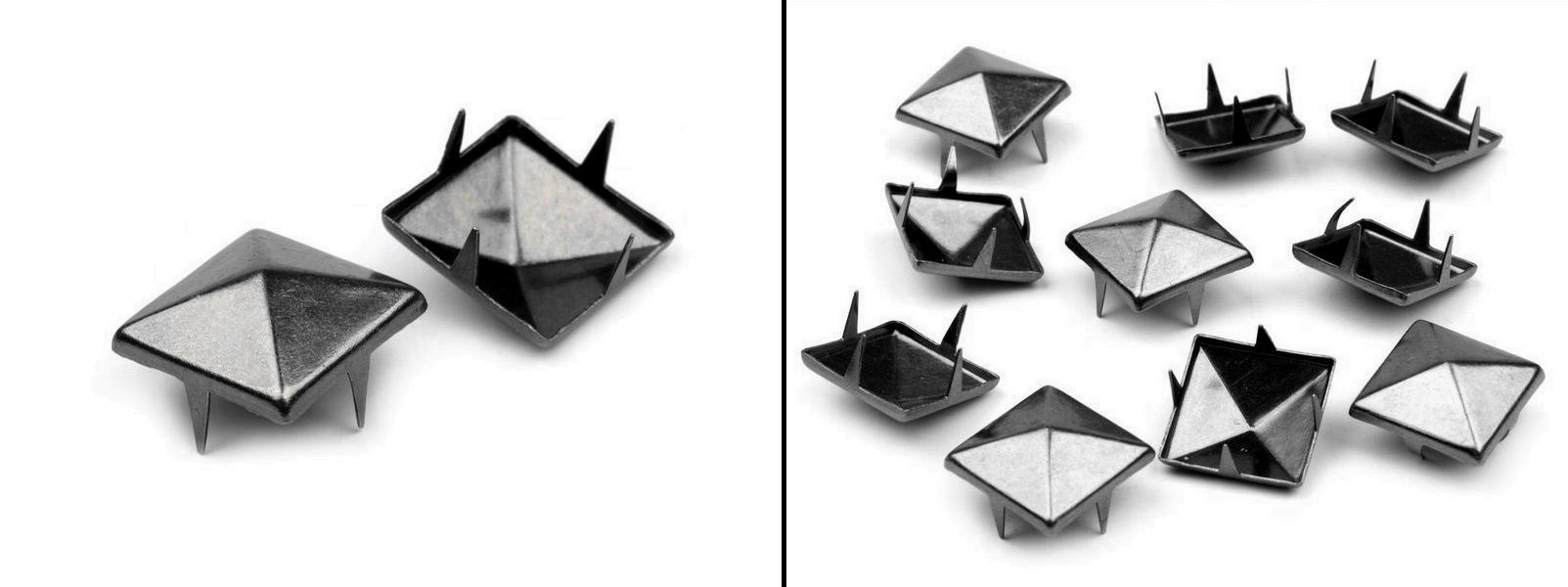 Cvočky na oblečení - pyramida antracitová velká