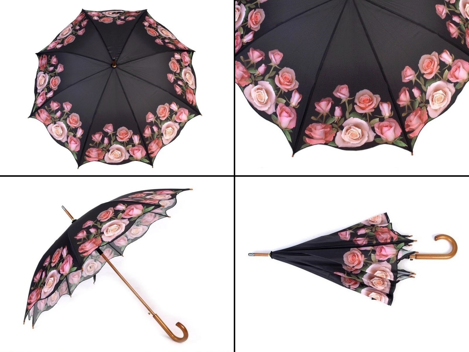 Gotický deštník s růžemi Lillian