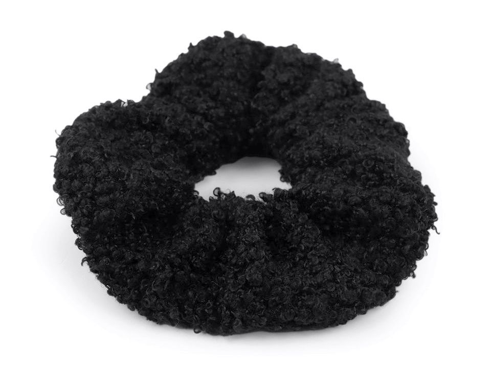Gumička do vlasů scrunchie černá Teddy