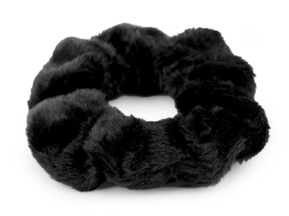 Gumička do vlasů scrunchie černá Minky